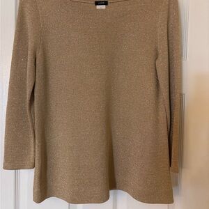 J.Crew Metallic Gold Knit Top